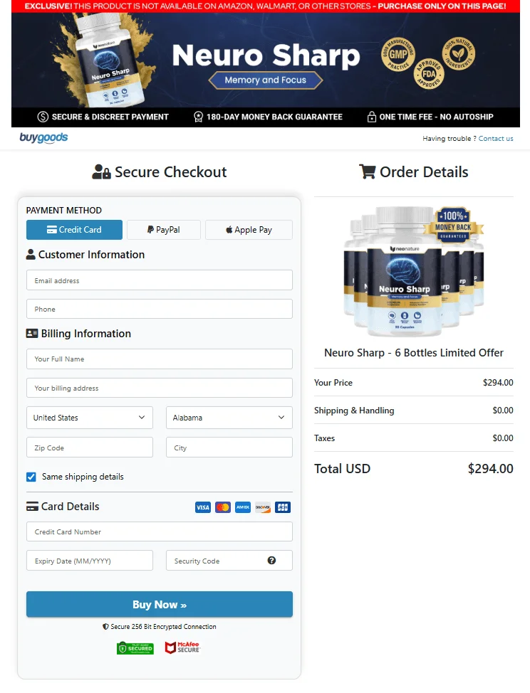 Neurosharp  Order Now